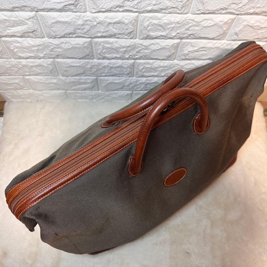 美品　longchamp ロンシャン ボストンバッグ　ハンドバッグ ブラウン