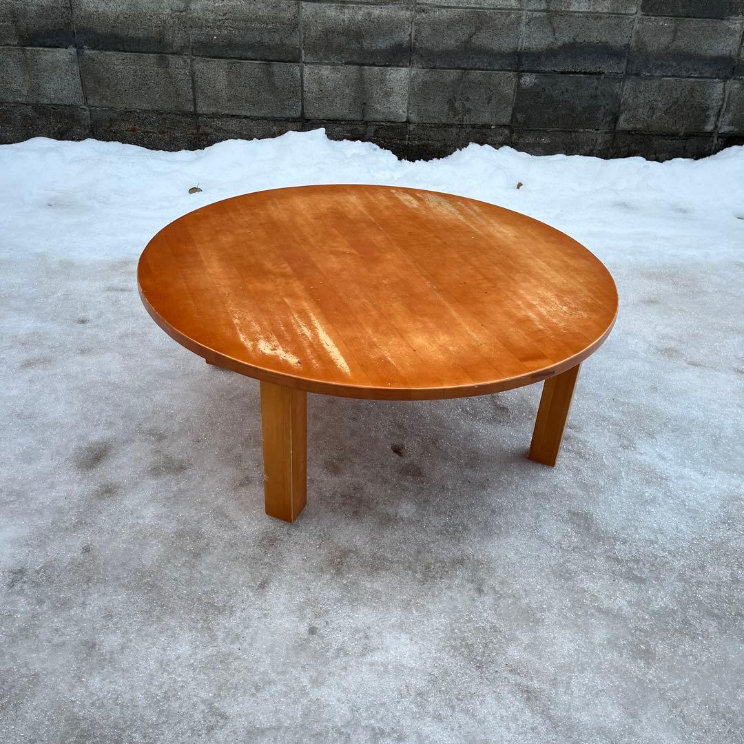 丸テーブル　座卓　ちゃぶ台　レトロ　アンティーク　直径80 高さ31