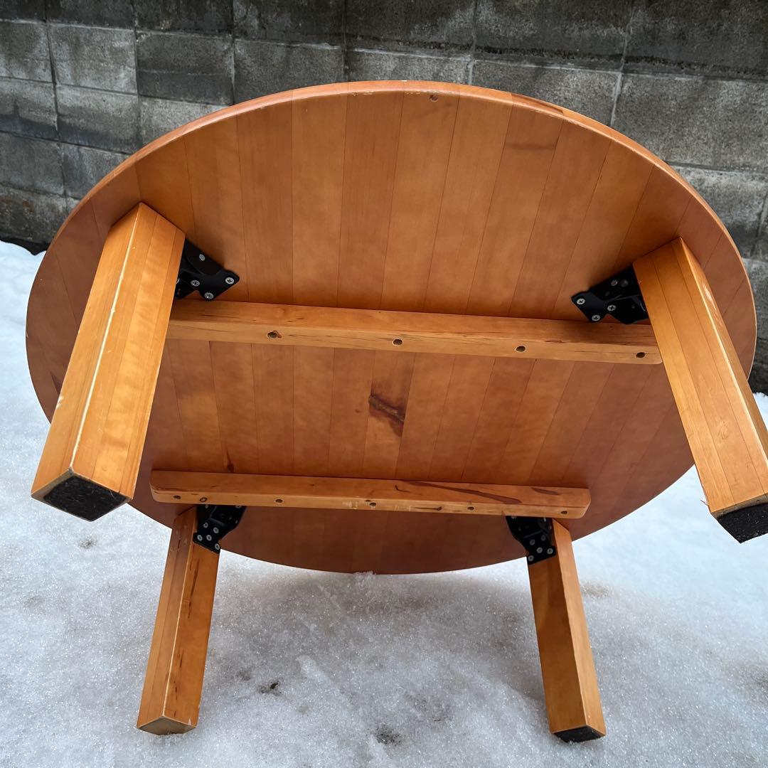 丸テーブル　座卓　ちゃぶ台　レトロ　アンティーク　直径80 高さ31