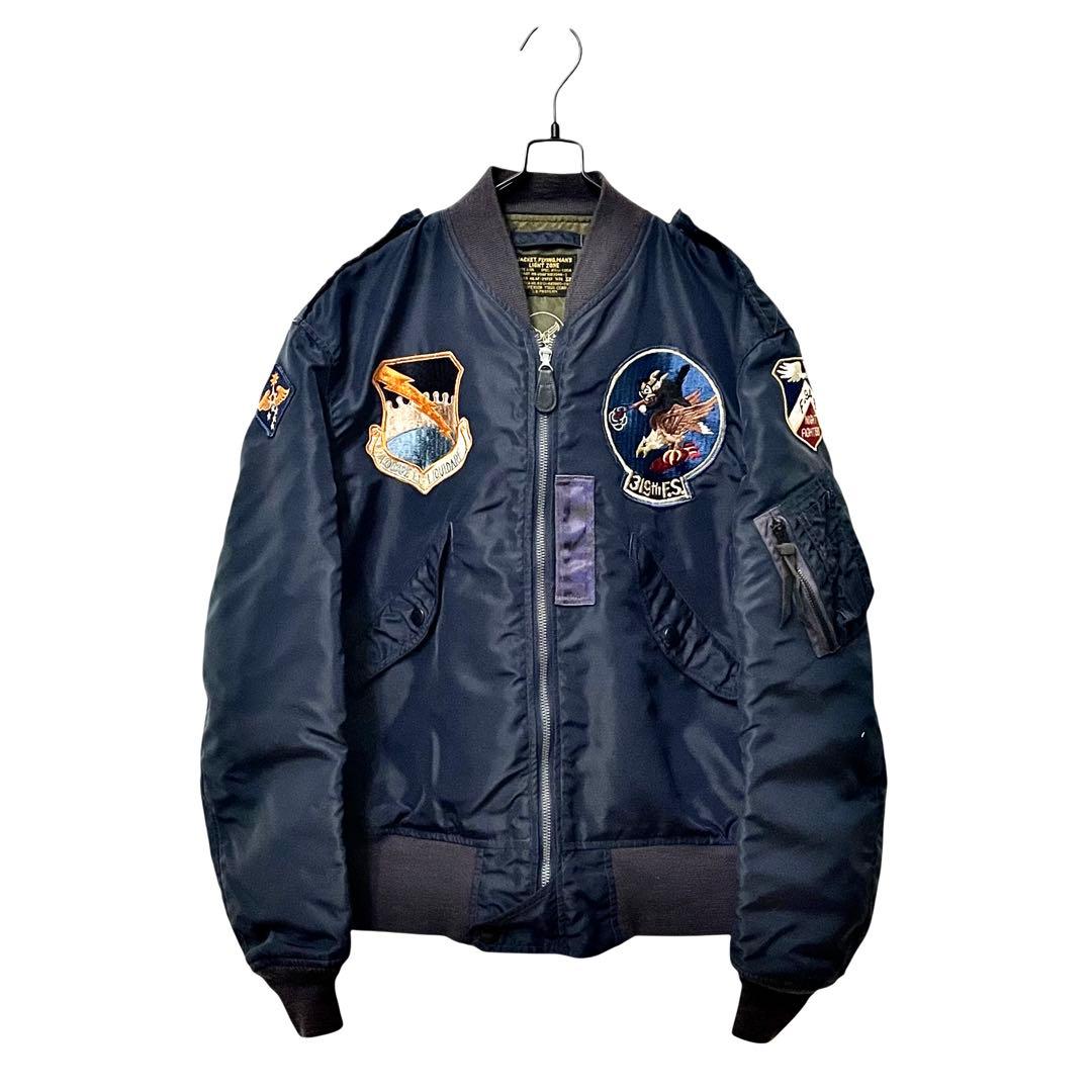 バズリクソンズ L-2A フライトジャケット ワッペン 紺系 38 シリアル付き