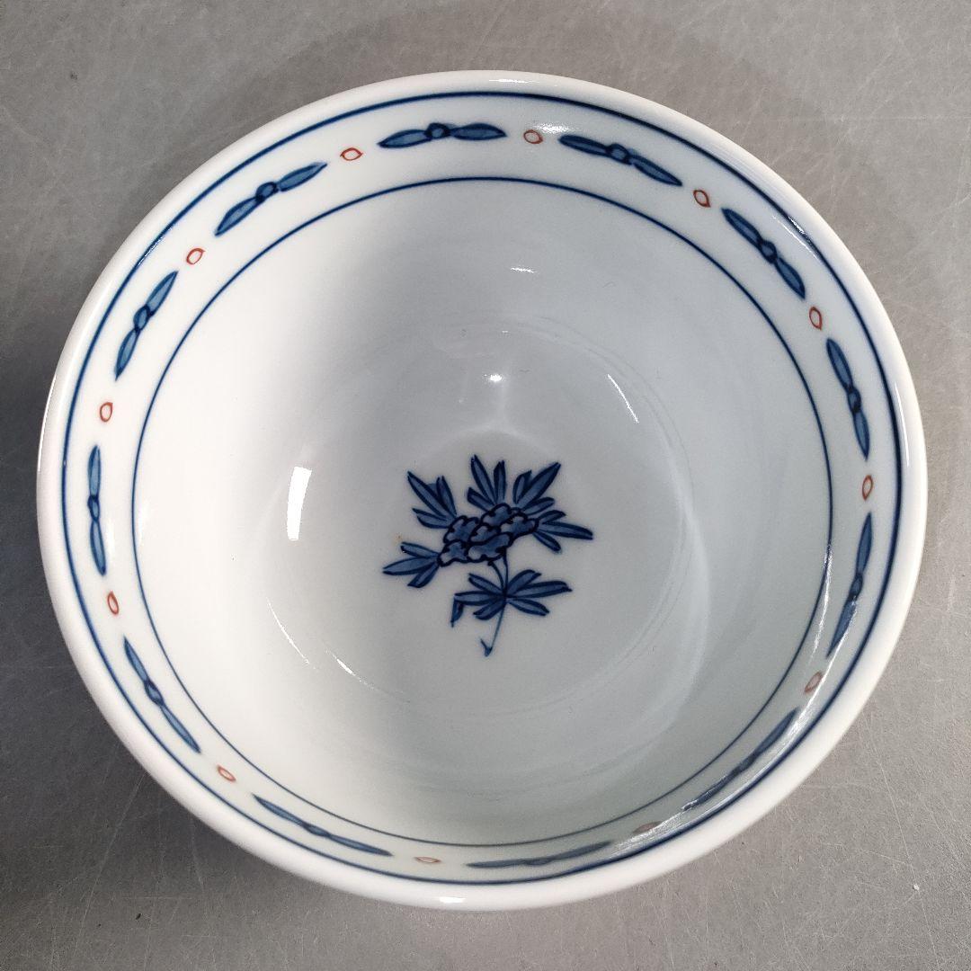 A1322-2/有田焼/源右衛門窯/染錦獅子牡丹絵飯碗4客/共箱/飾鉢/懐石道具