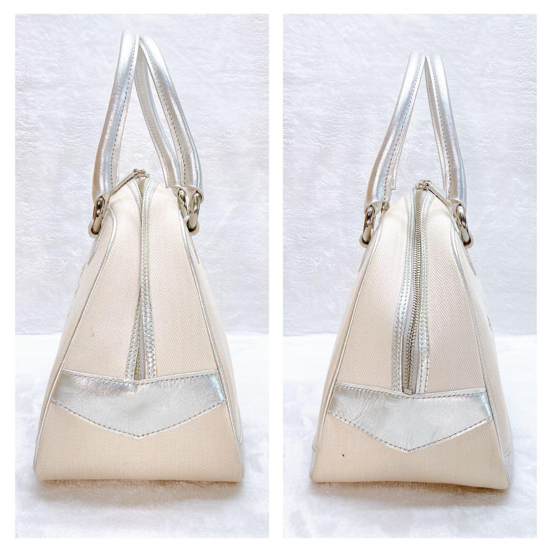 ✨美品✨バーバリー　ブルーレーベル　ミニボストン ロゴ キャンバス レザー