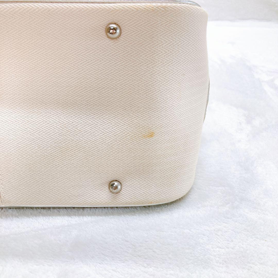 ✨美品✨バーバリー　ブルーレーベル　ミニボストン ロゴ キャンバス レザー