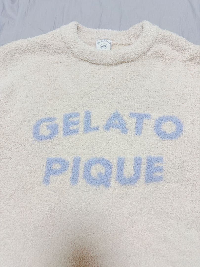 GELATO PIQUE フリースセットアップ　ベージュ トップス パンツセット