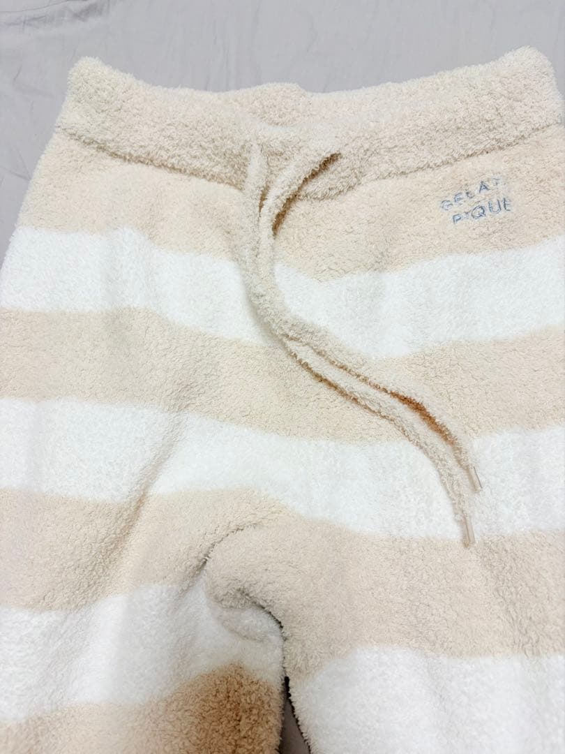 GELATO PIQUE フリースセットアップ　ベージュ トップス パンツセット