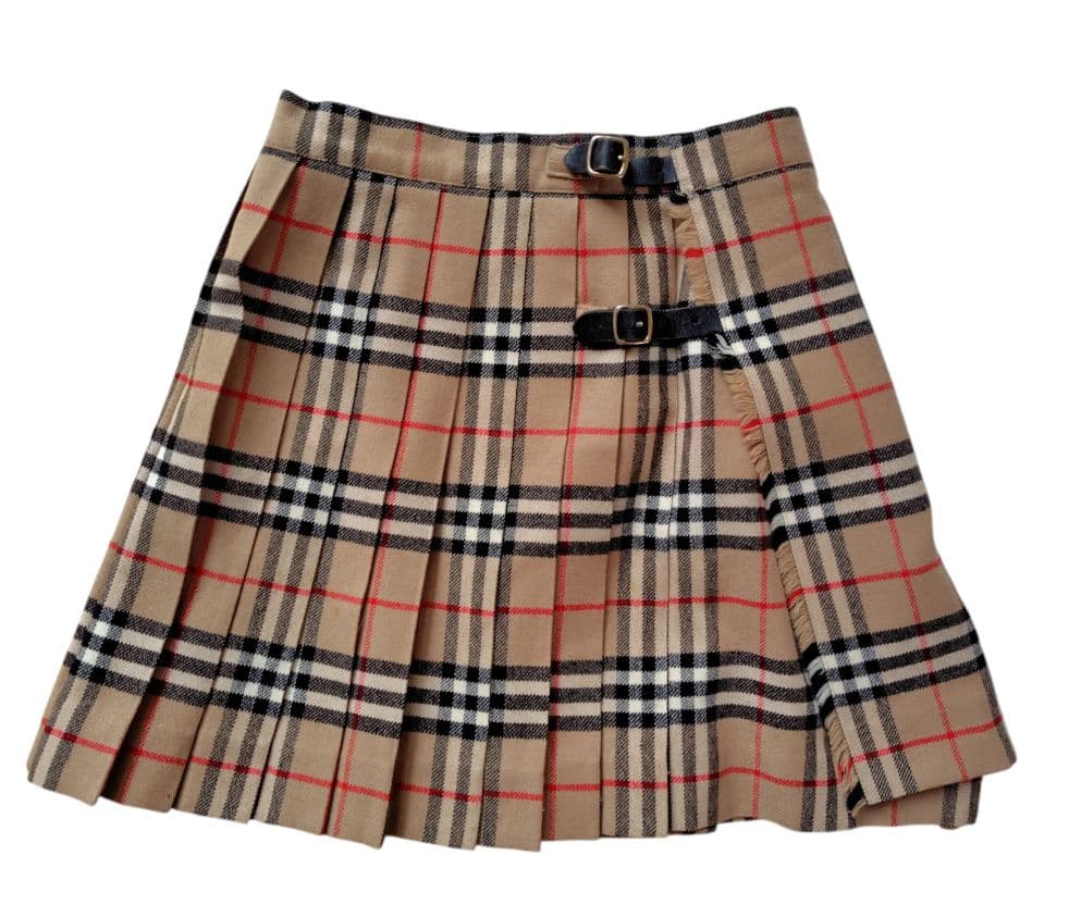 【BURBERRYS】ノバチェック プリーツスカート（巻きスカート）110A