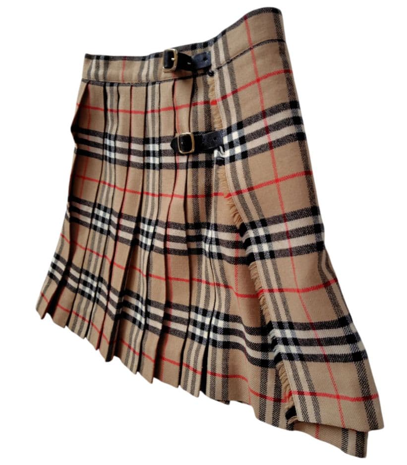 【BURBERRYS】ノバチェック プリーツスカート（巻きスカート）110A