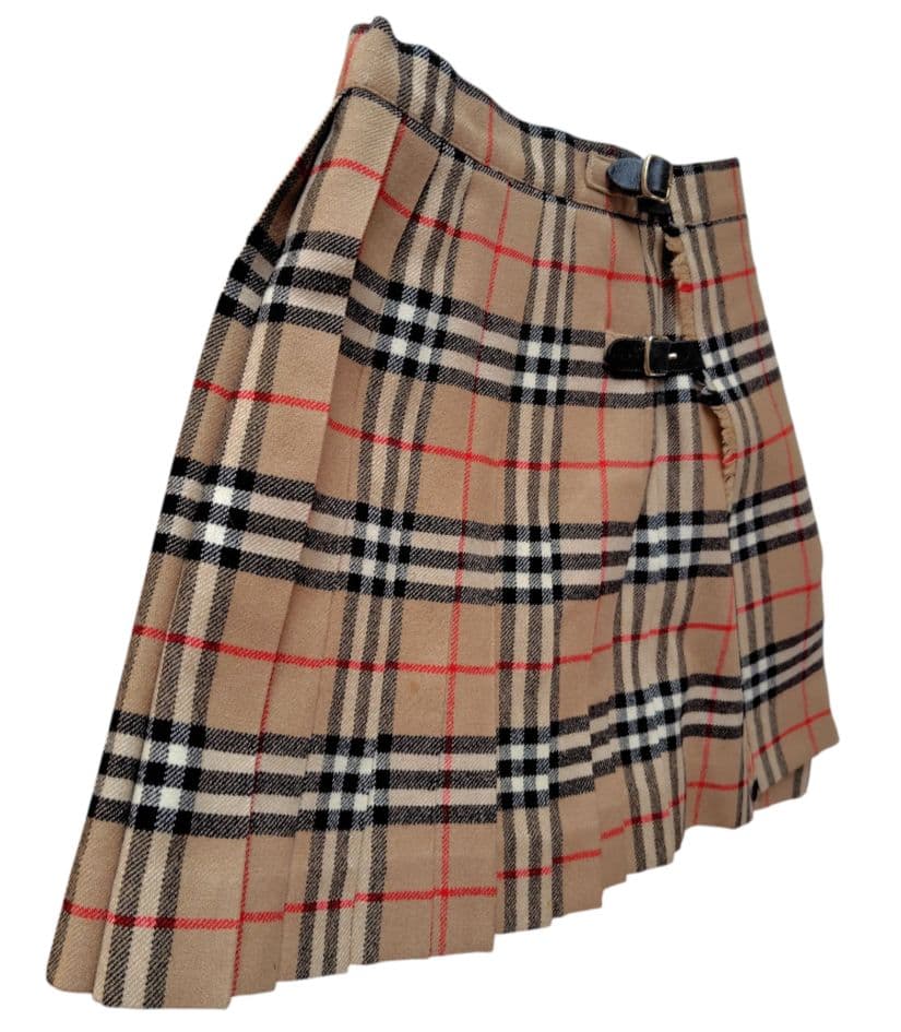 【BURBERRYS】ノバチェック プリーツスカート（巻きスカート）110A