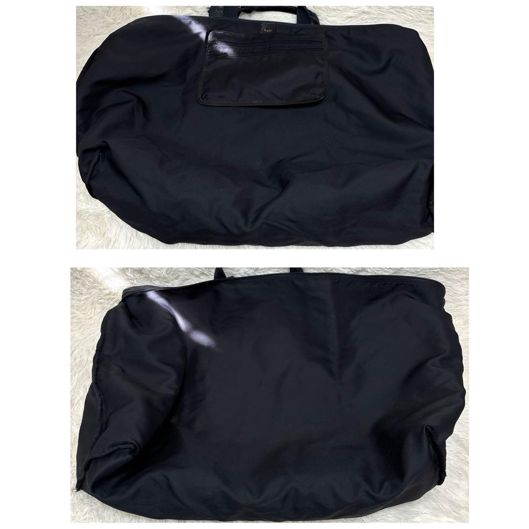 超大容量✨ ロンシャン ボストンバッグ 旅行かばん オール レザー シボ革 黒