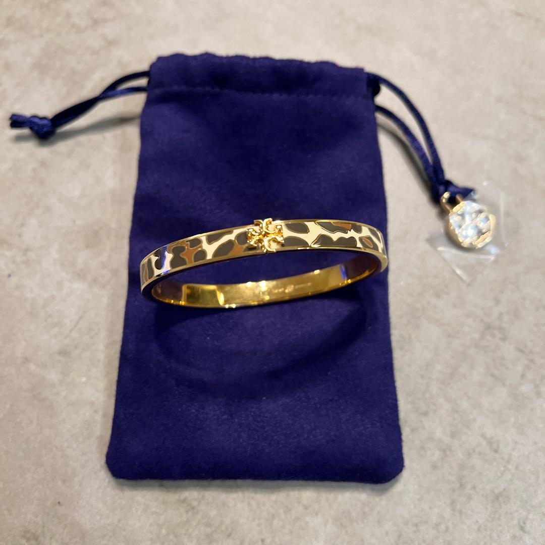 TORY BURCH ブレスレット キラ トリーゴールド/レオパードブロンズ