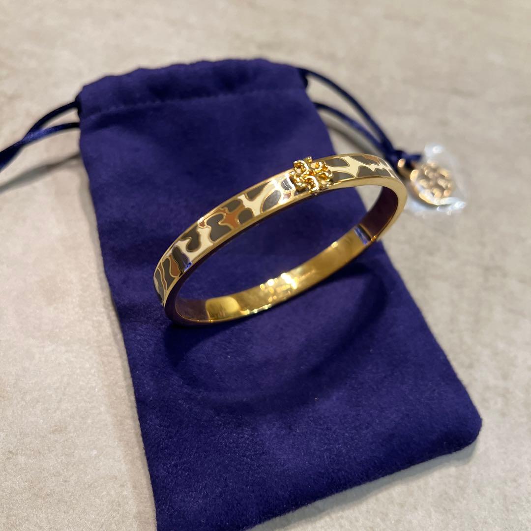 TORY BURCH ブレスレット キラ トリーゴールド/レオパードブロンズ