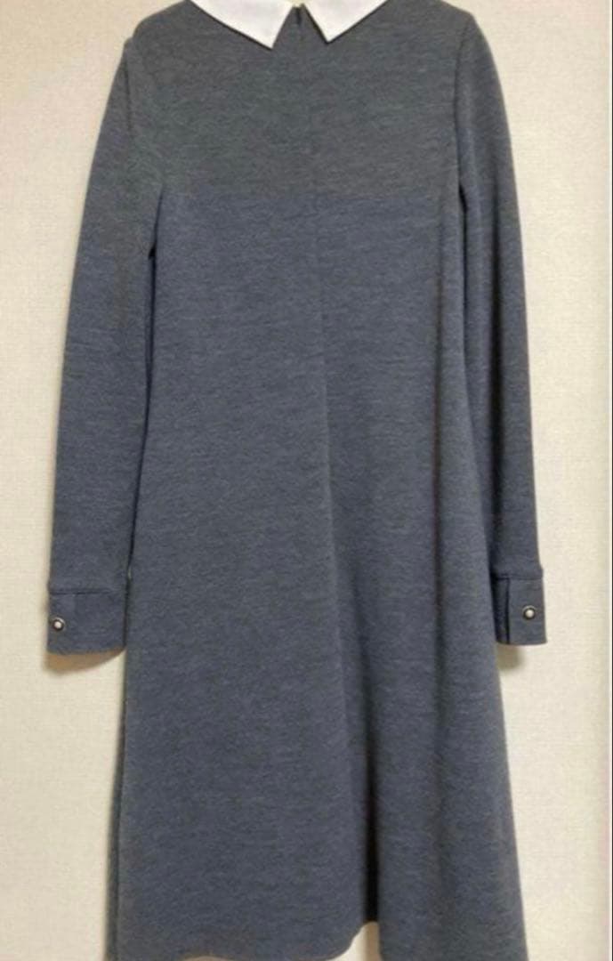 専用　最高級♡FOXEY 白襟ニットロングワンピース 40