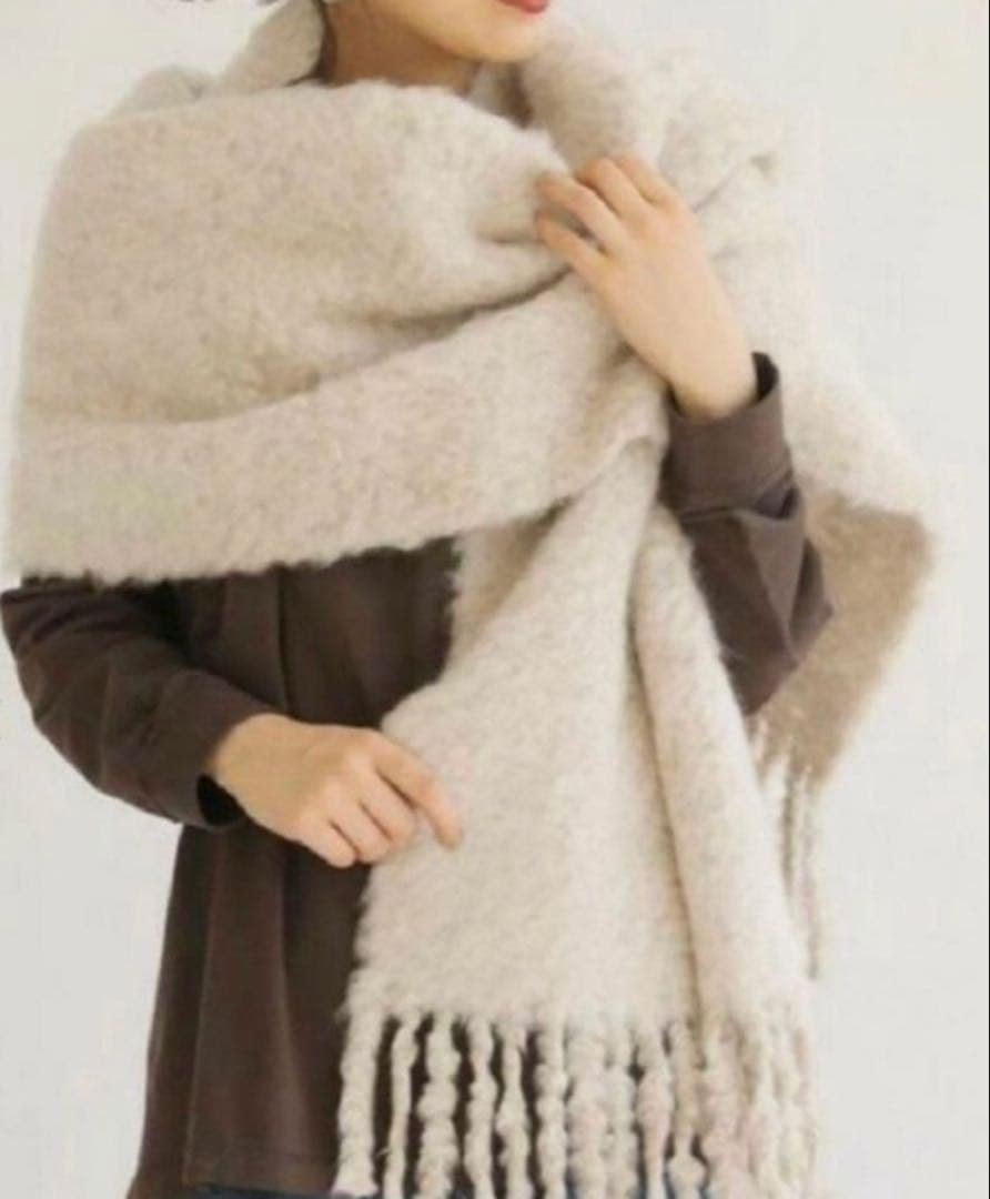 【最終値下げ価格】ASAUCE MELER キッドモヘア 大判ストール