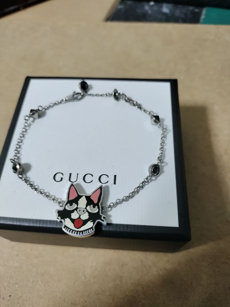 良好品 GUCCI BOSCO&ORSO シルバー925ブレスレット 高級感あり