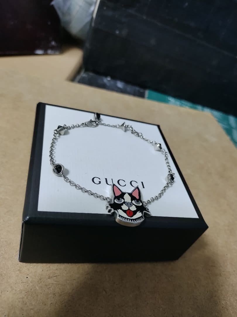 良好品 GUCCI BOSCO&ORSO シルバー925ブレスレット 高級感あり