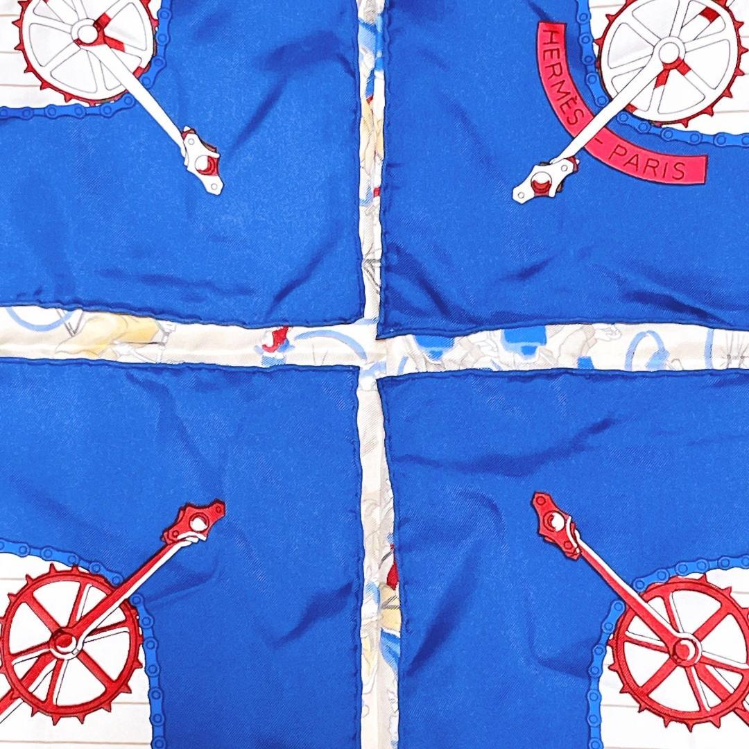 エルメス　レ・ベカン（Les Becanes）スカーフ　カレ90　自転車　ハット