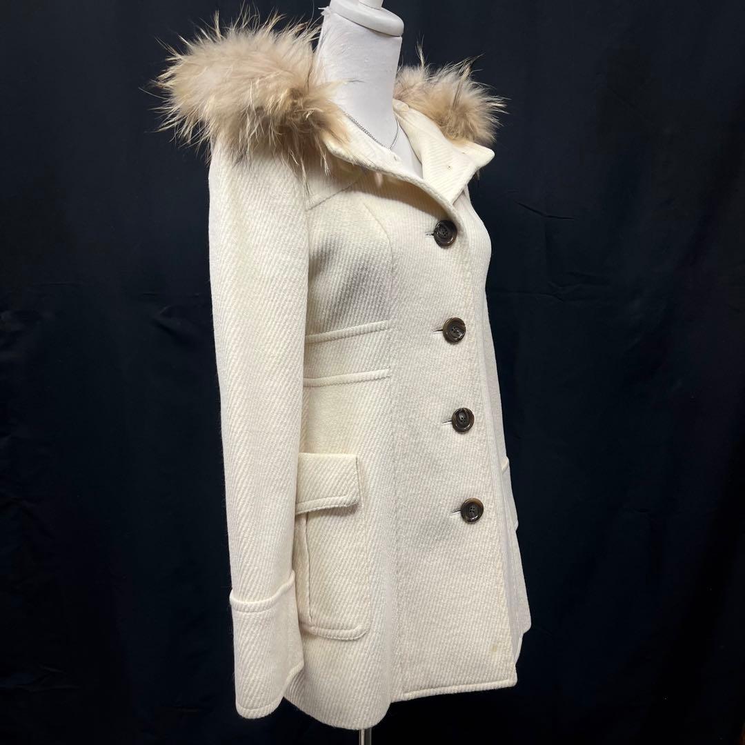 Burberryバーバリー　ダッフルコート　リアルファー　アンゴラ　ロングコート