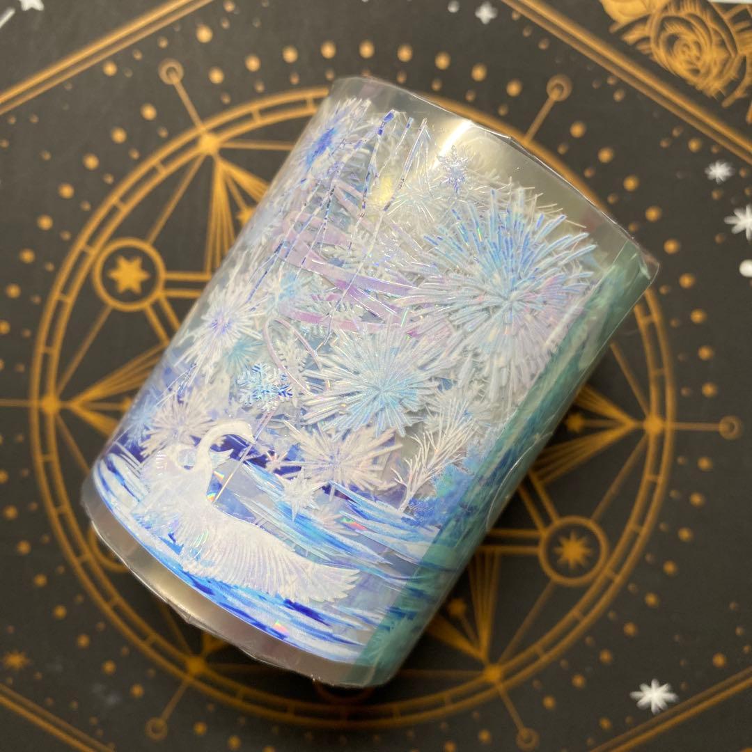 【9449】海外　3/5/巻　貝殻光マスキングテープ　　冬景色　網　装飾背景系