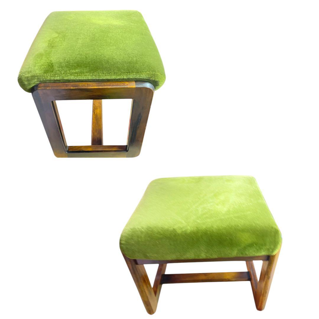 HR602 【レトロ】　カリモク　ドレッサー　鏡台　モケット