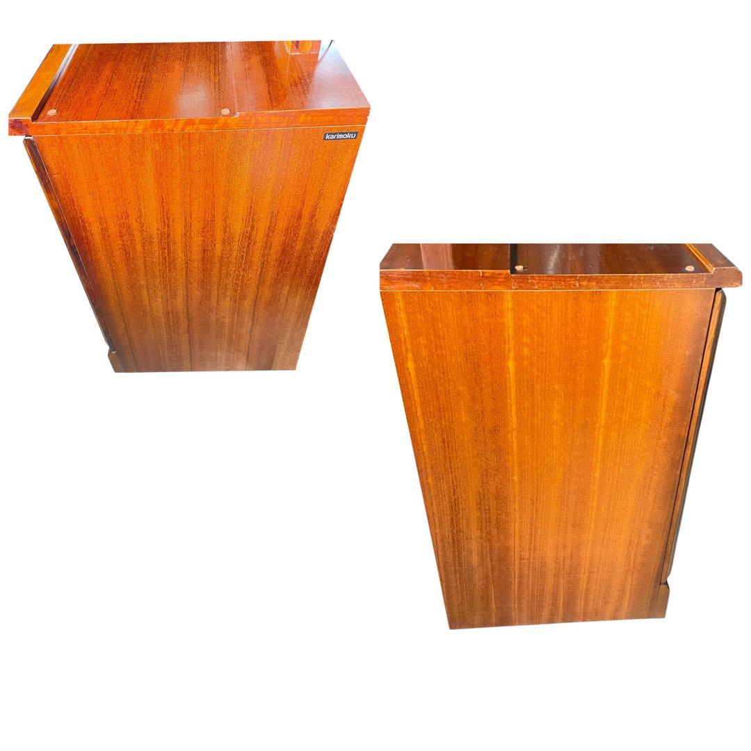 HR602 【レトロ】　カリモク　ドレッサー　鏡台　モケット