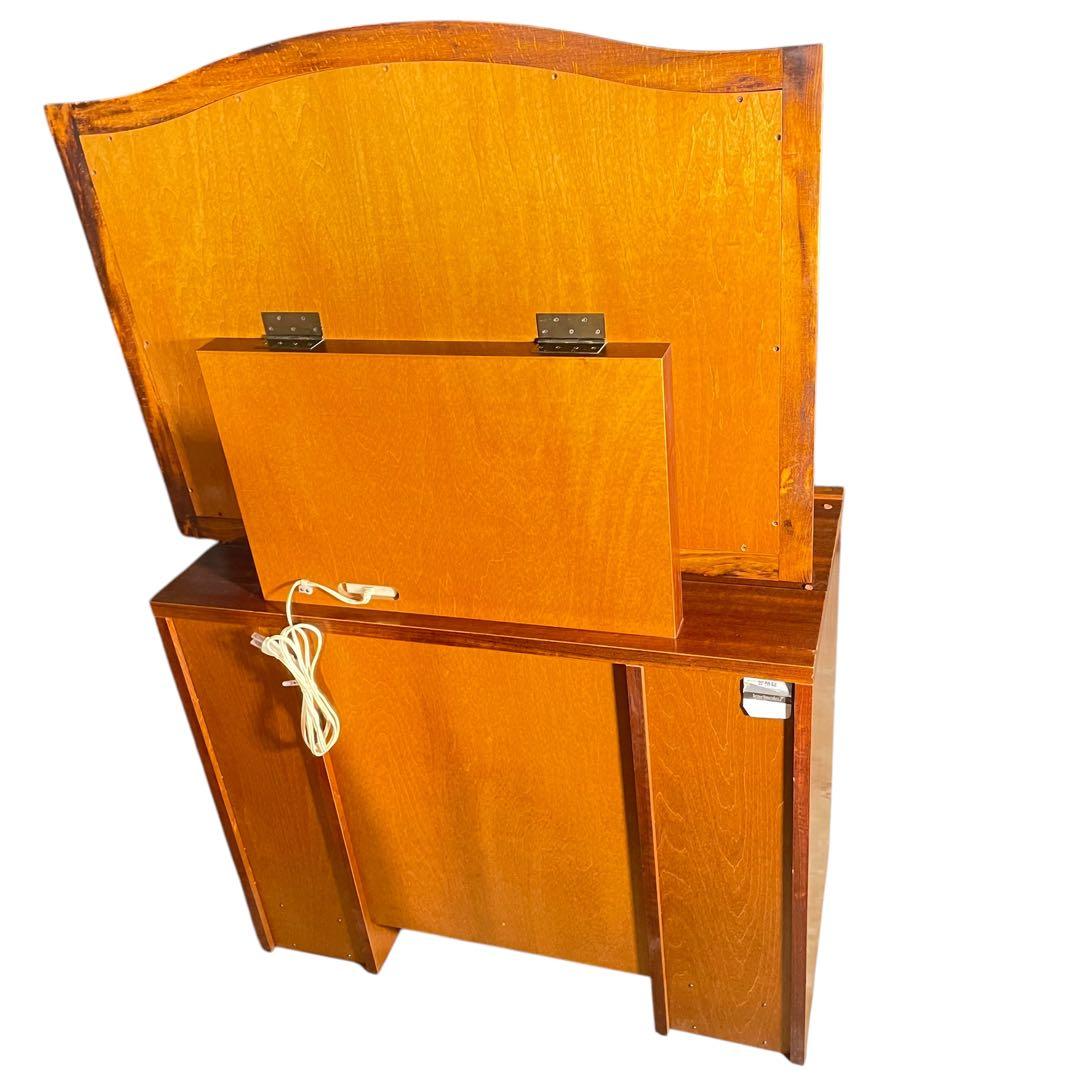 HR602 【レトロ】　カリモク　ドレッサー　鏡台　モケット