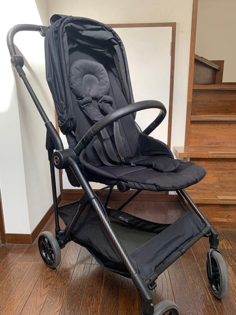cybex メリオカーボン Black レインカバー付き
