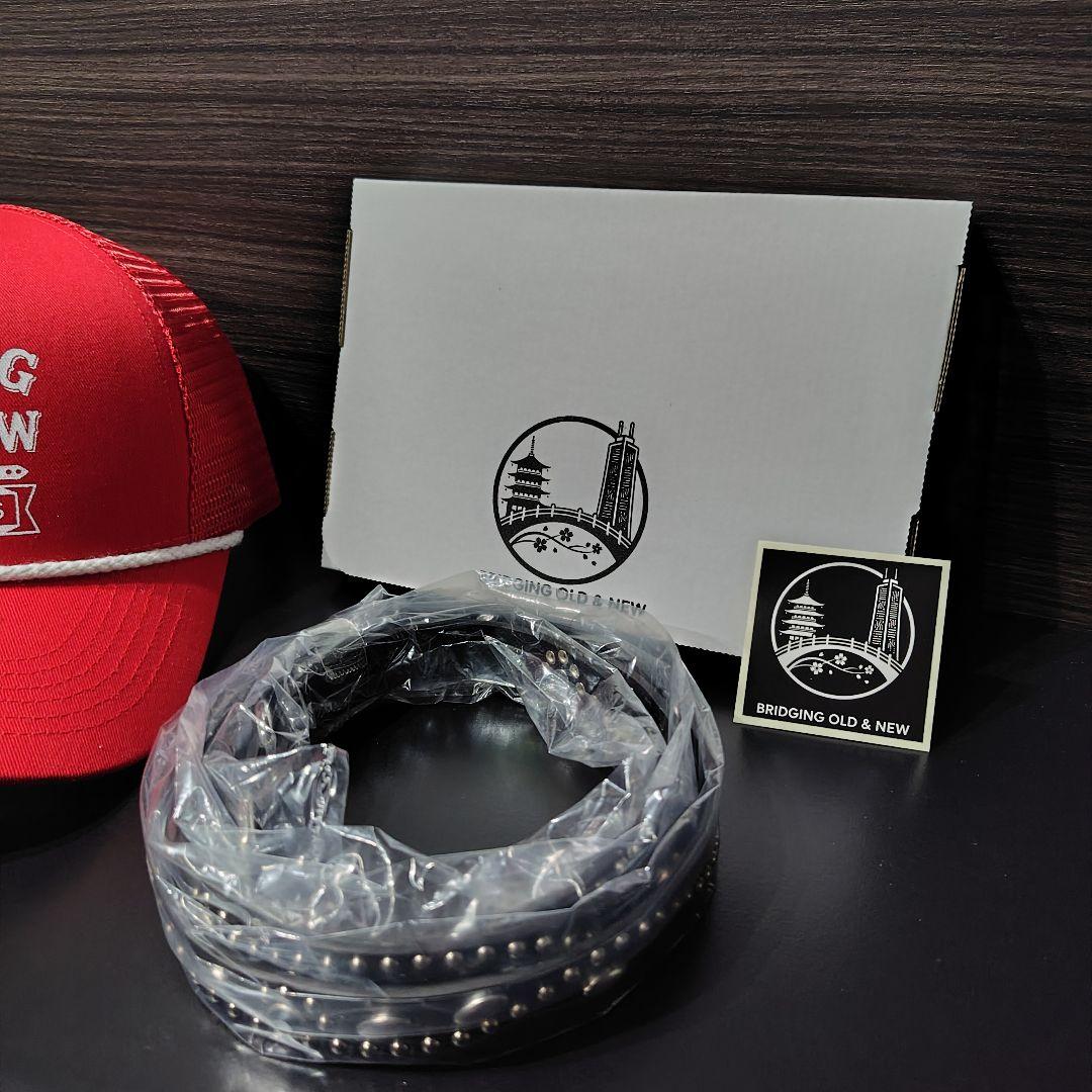 クロス青■本革レザーフルスタッズナローベルト☆アメカジヴィンテージキムタクhtc