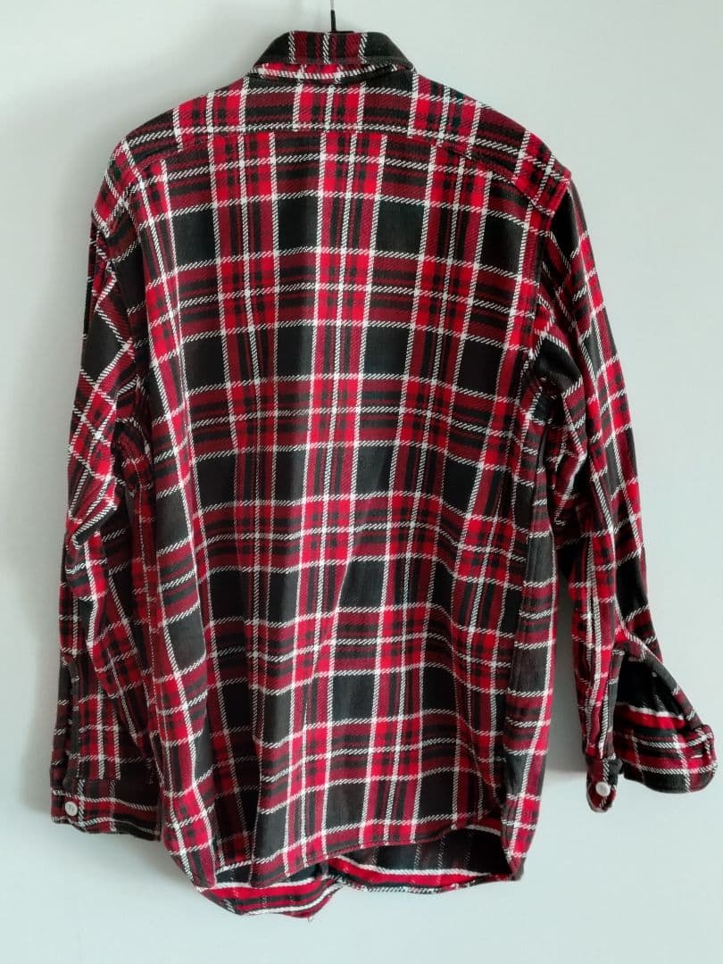 レア 1950-60s ヴィンテージ \"マチ付き\" パイル地 ネルシャツ