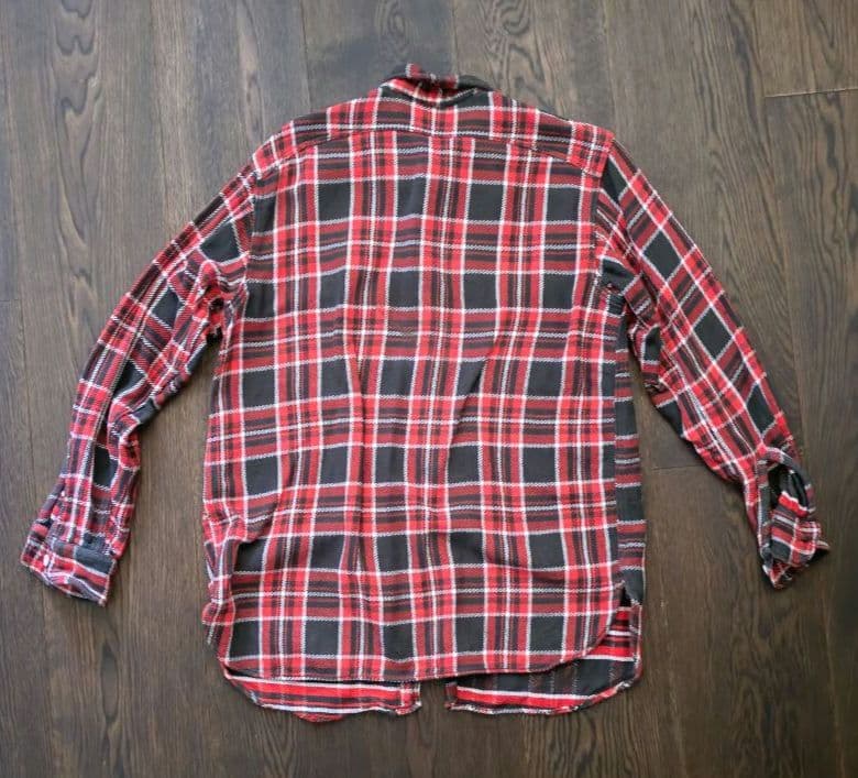 レア 1950-60s ヴィンテージ \"マチ付き\" パイル地 ネルシャツ