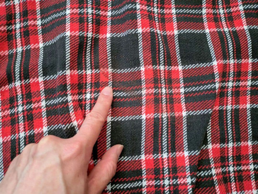 レア 1950-60s ヴィンテージ \"マチ付き\" パイル地 ネルシャツ