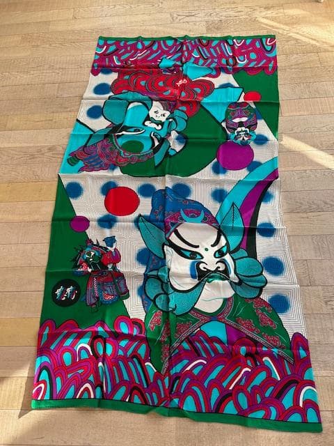 山本寛斎　インターナショナル作品　８２SS　京劇　スカーフ　美品