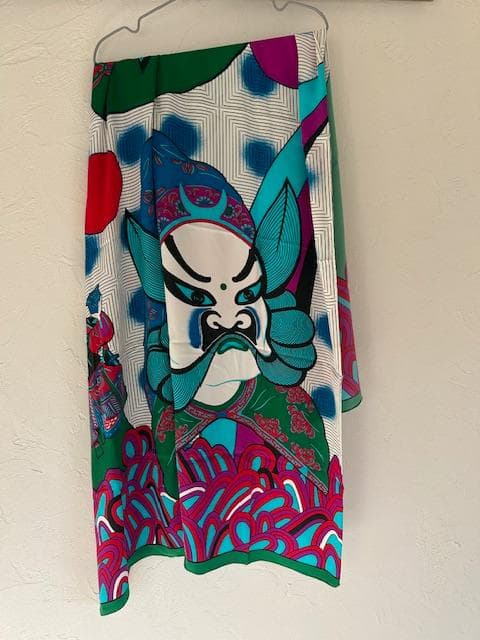 山本寛斎　インターナショナル作品　８２SS　京劇　スカーフ　美品