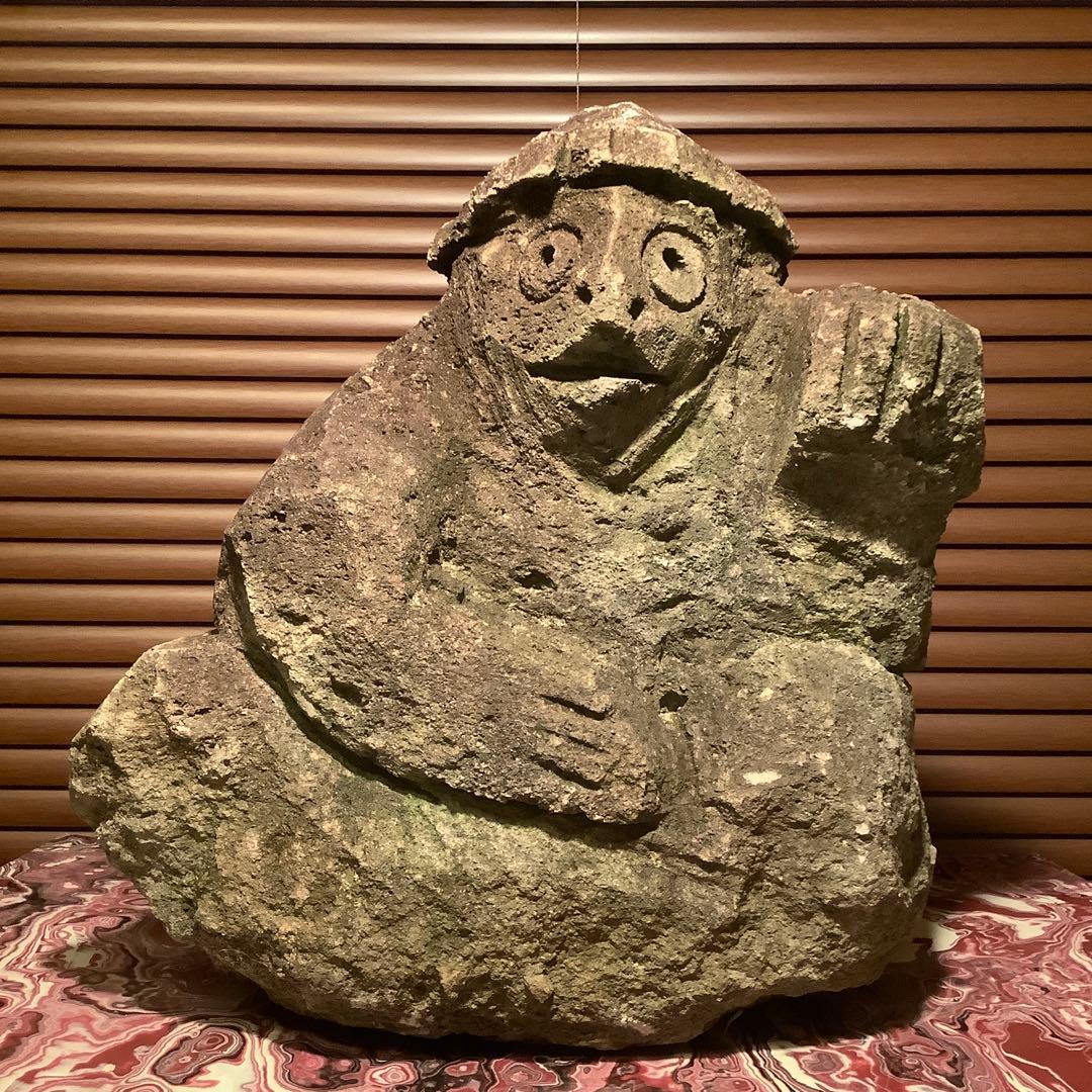 室町〜江戸期・石仏「水神・河童大明神」清流山・水精霊・火水難除・神社祀り・貴重仏