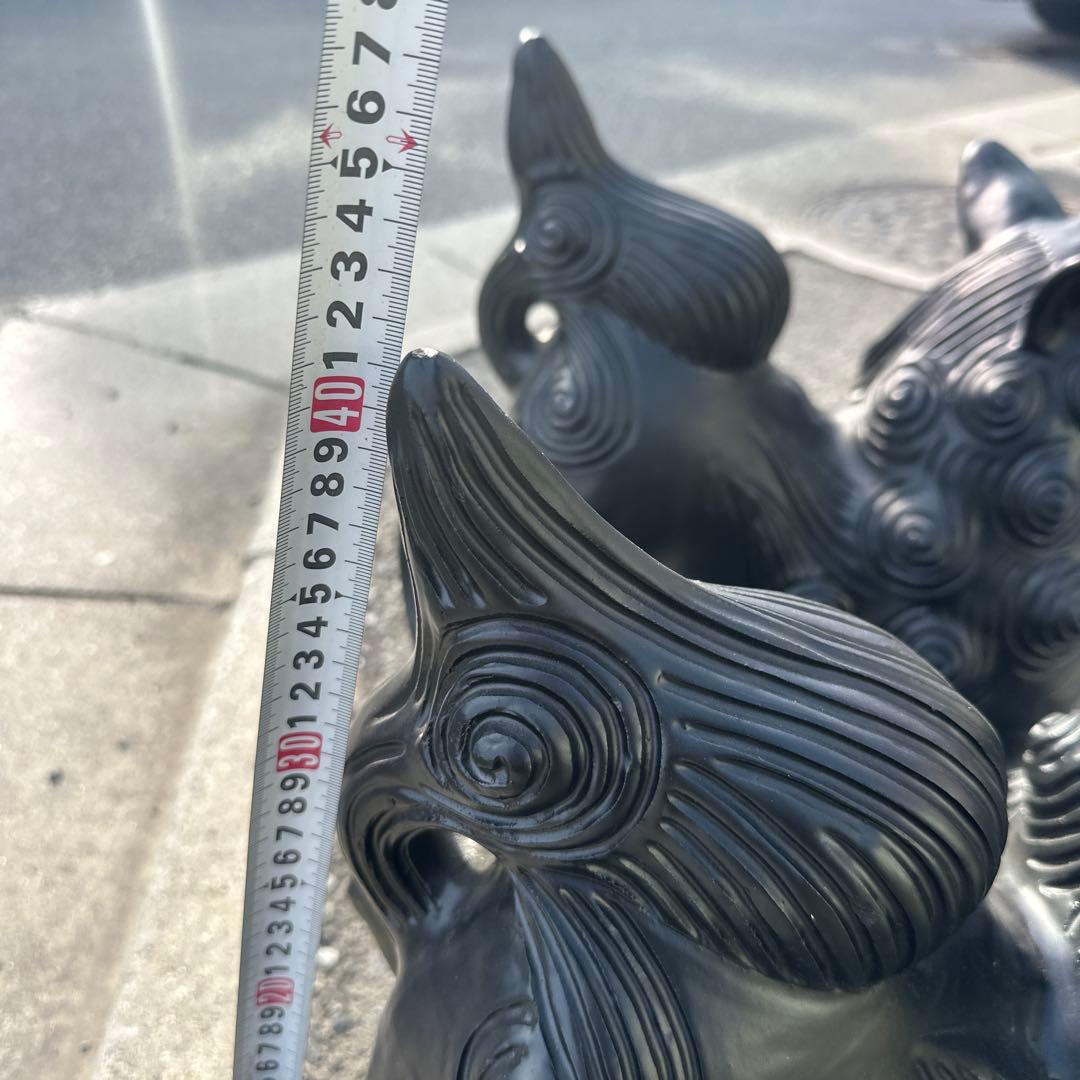 シーサ　シーサー　特大　陶器　大型　沖縄　魔除け　狛犬　置物　縁起物　石敢當