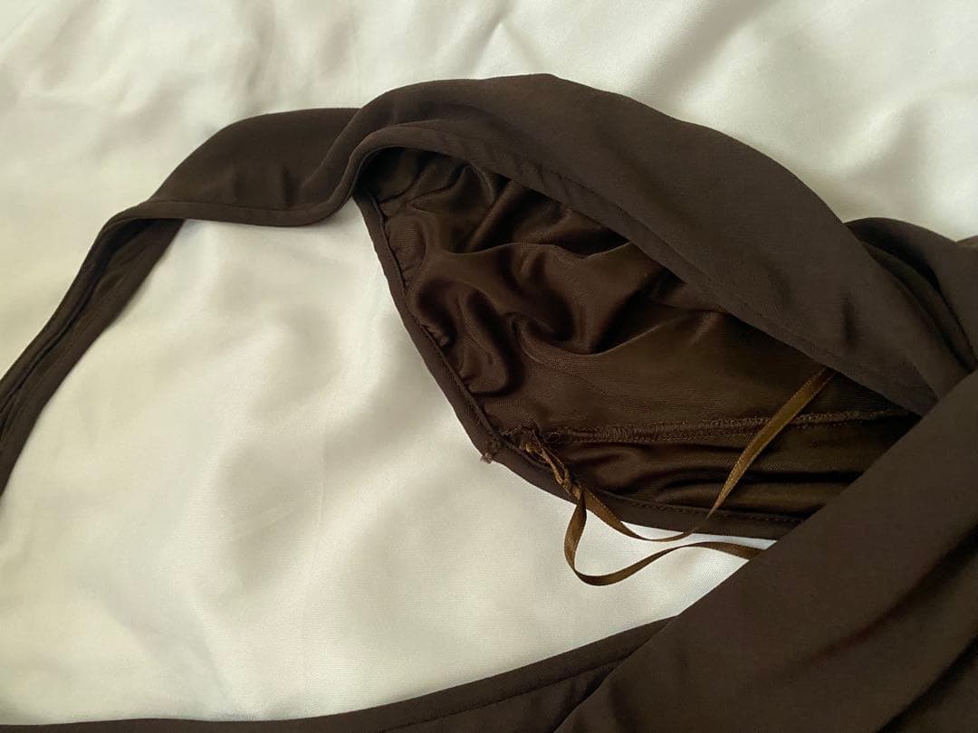 ワンピース Gucci brown halter neck dress