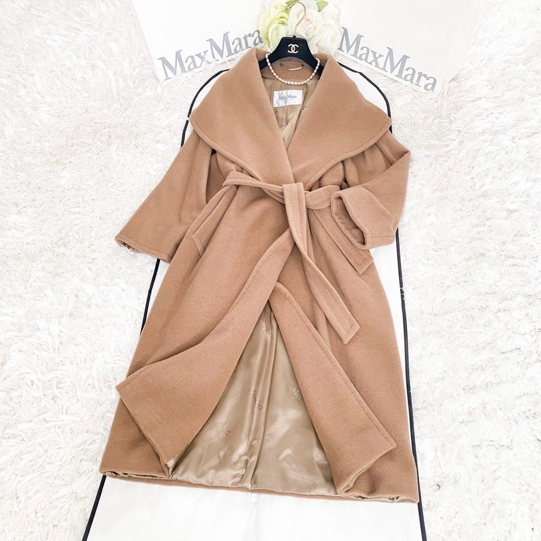 ★新品同様★MaxMara マックスマーラ白タグ キャメル ロングコート★