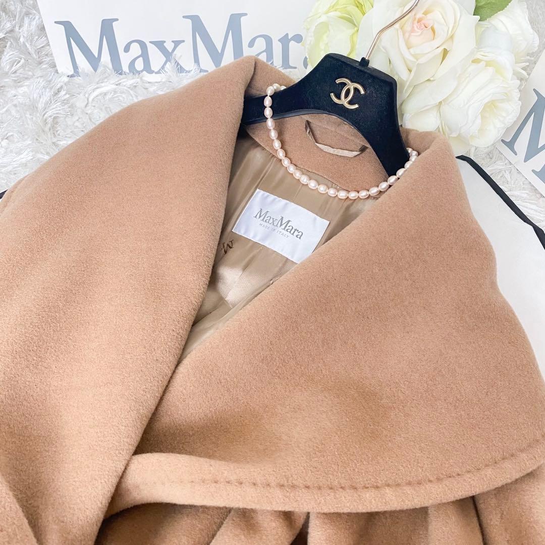 ★新品同様★MaxMara マックスマーラ白タグ キャメル ロングコート★