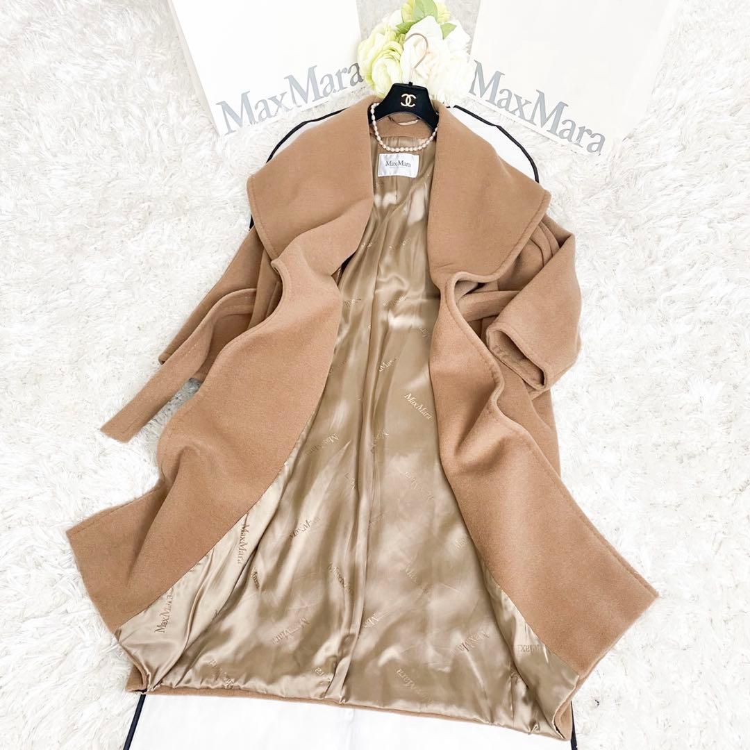 ★新品同様★MaxMara マックスマーラ白タグ キャメル ロングコート★