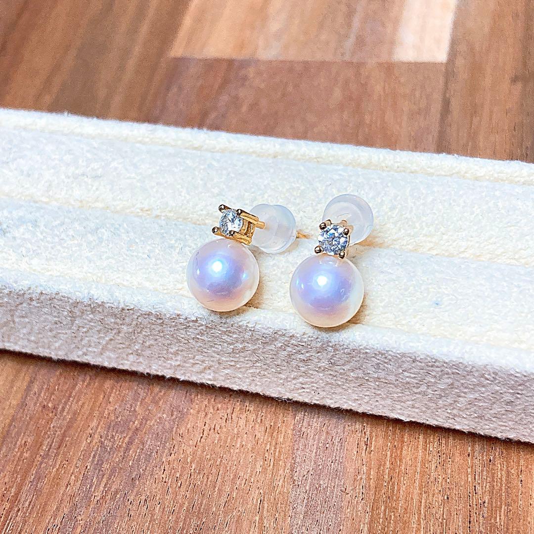 【新品・百貨店商品／総本店】2028天女級から花珠級アコヤ真珠デザインピアス