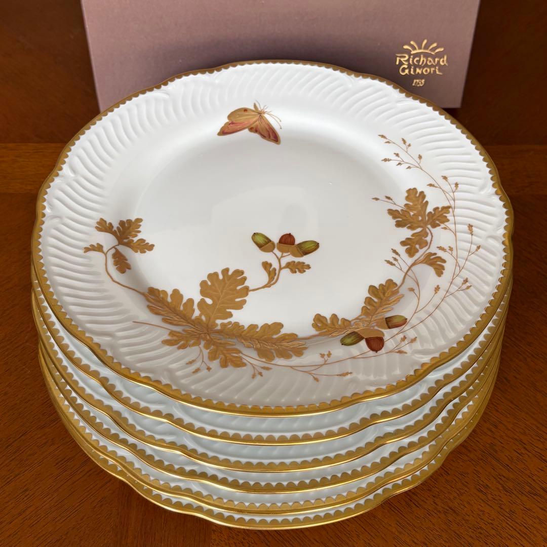 【希少品】新品　リチャードジノリ・サボイア家の絵皿★森の果実★プレート6枚