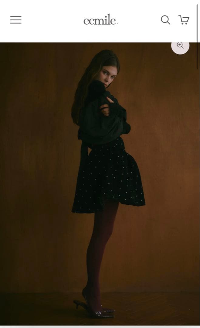 ecmile エクミール VELVET BEADS SKIRT