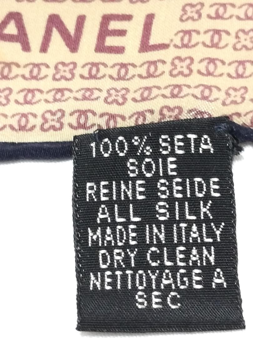 こうぴCHANEL スカーフ シルク ココマーク大数デザイン