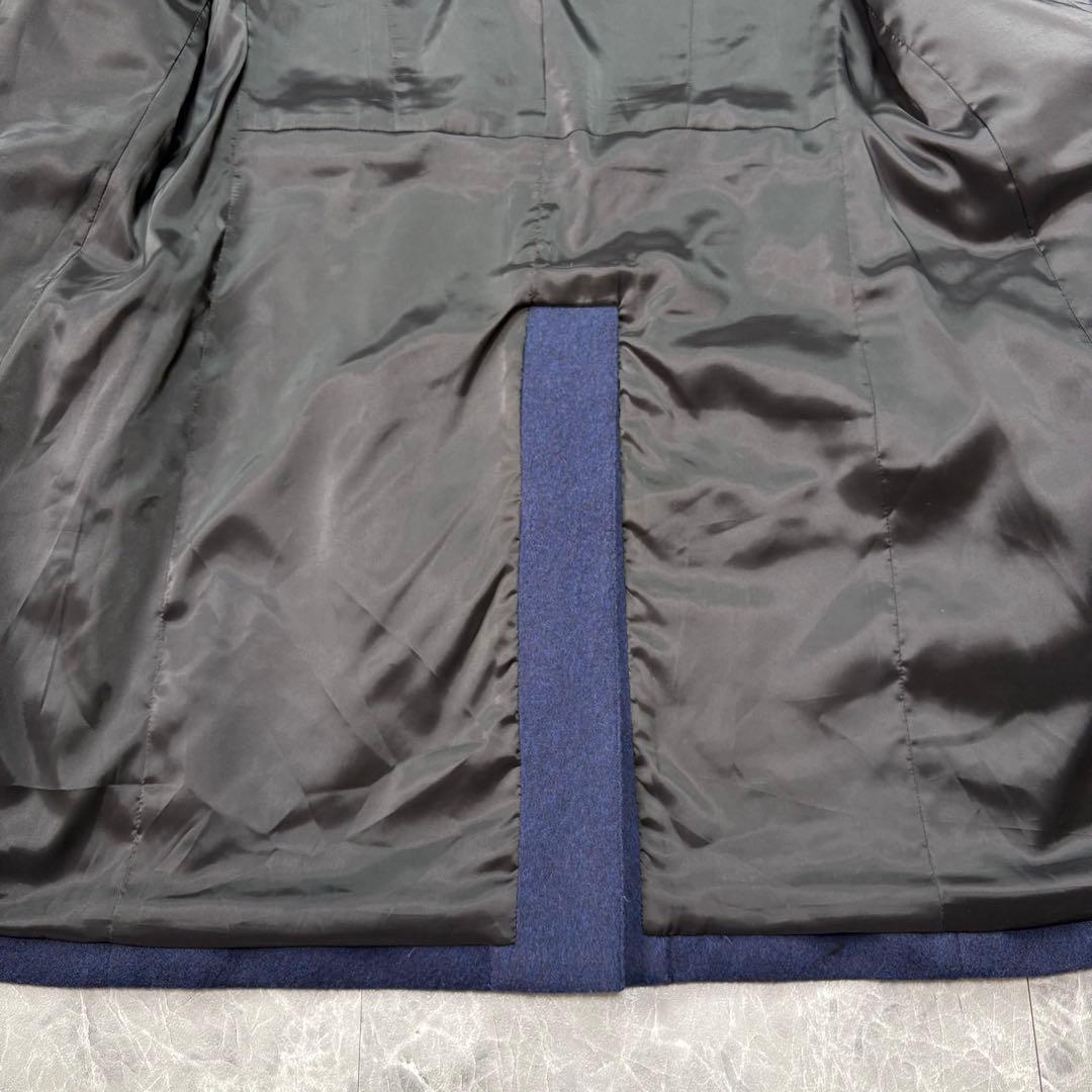 極美品　ジュンハシモト　チェスターコート　ウール　ロイヤルブルー　M相当　メンズ