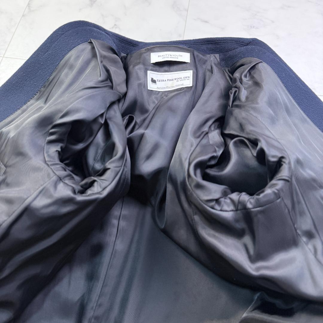 極美品 ユナイテッドアローズ メルトン チェスターコート　120’s 　メンズ