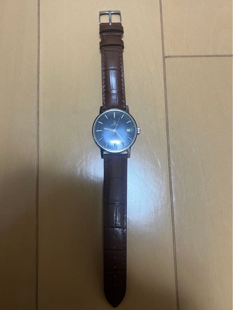 【OH済】オメガ ジュネーブ 自動巻 青文字盤Ref:166.070