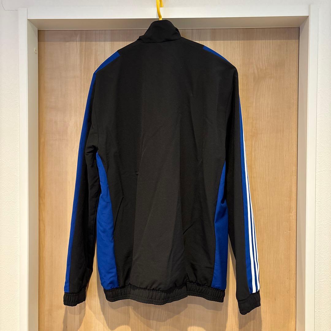 極美品 adidas ウィンドブレーカー上下セットアップ ブラック/ブルー M