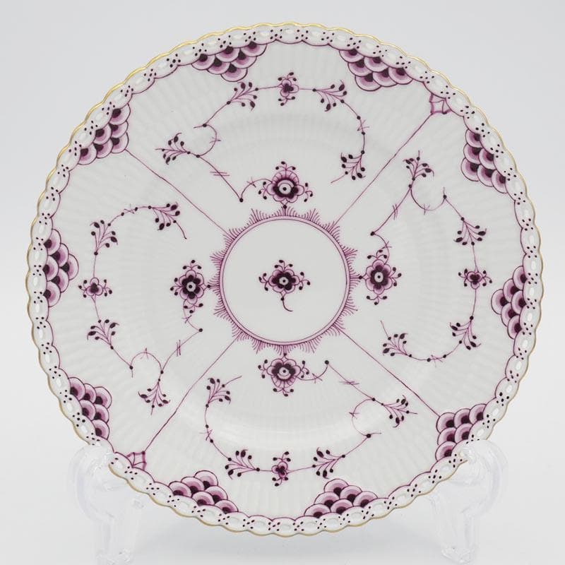 ロイヤルコペンハーゲン バーガンディ フルレース プレート 17.5cm #2