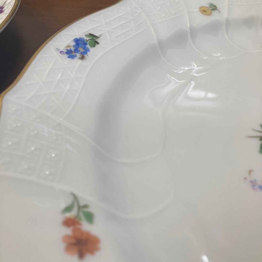 【フッチェンロイター】　ドレスデン　フラワー　平皿 4枚