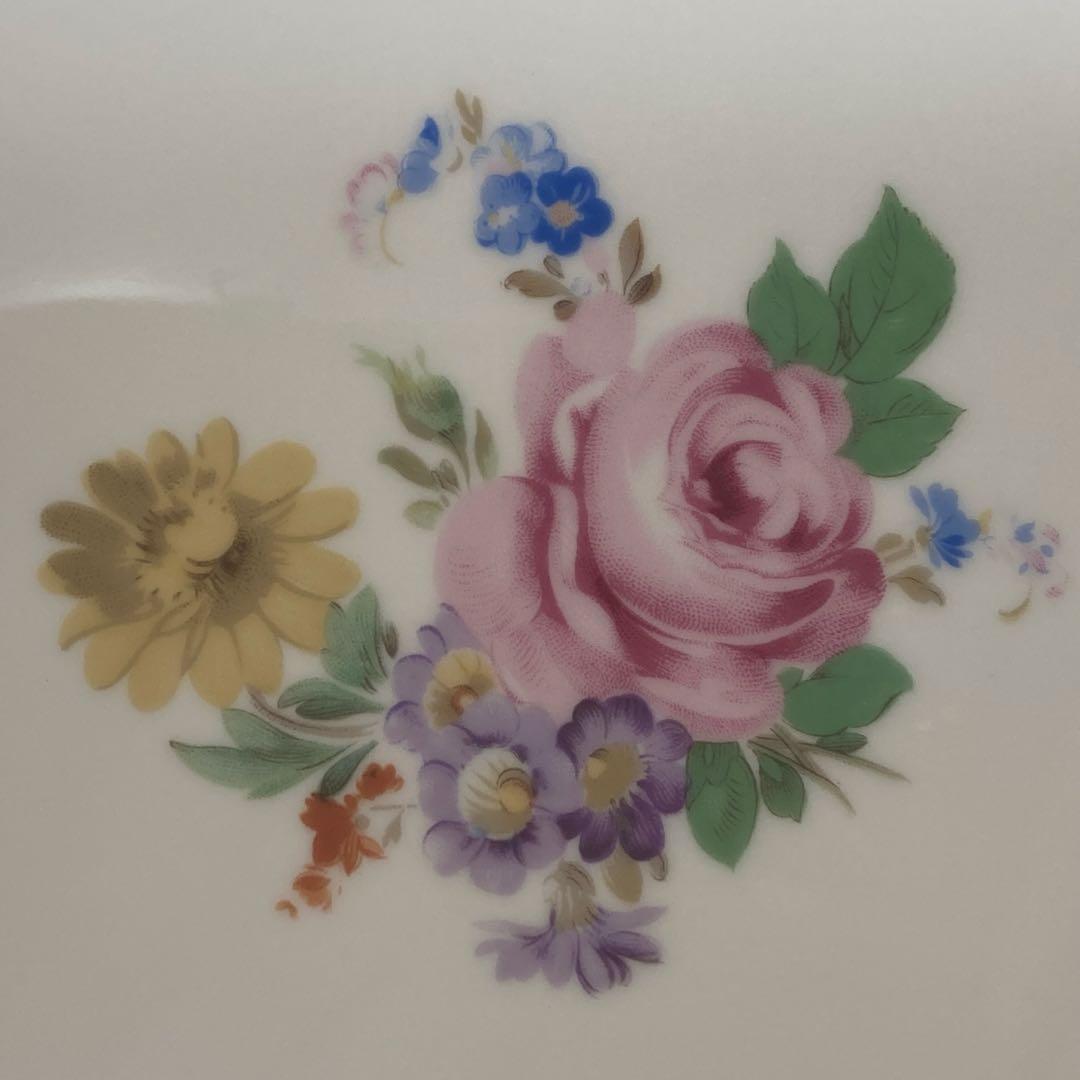 【フッチェンロイター】　ドレスデン　フラワー　平皿 4枚