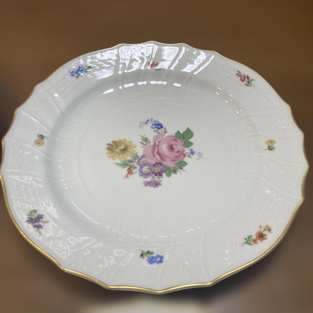 【フッチェンロイター】　ドレスデン　フラワー　平皿 4枚